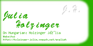 julia holzinger business card